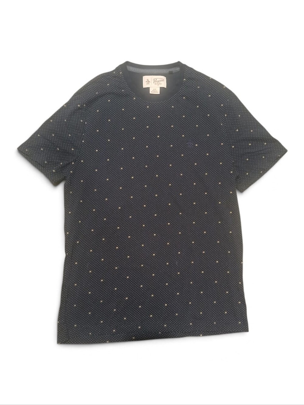 Original Penguin Navy Short-Sleeve Dot Crewneck Tee